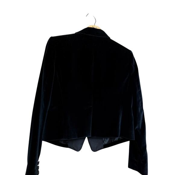 EQUIPMENT X TABITHA SIMMONS Bourlet Faille-Trimmed Cotton-Velvety Blazer Size 2 - Picture 8 of 11